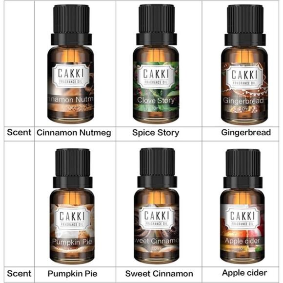 Essential Oils for Diffusers for Home, 6 x10ml, CAKKI Fragrance Oils Set - Picture 2 of 7